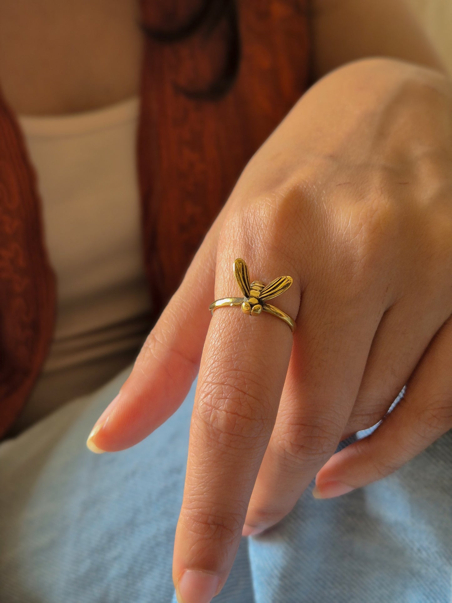 Buzz bee adjustable brass ring
