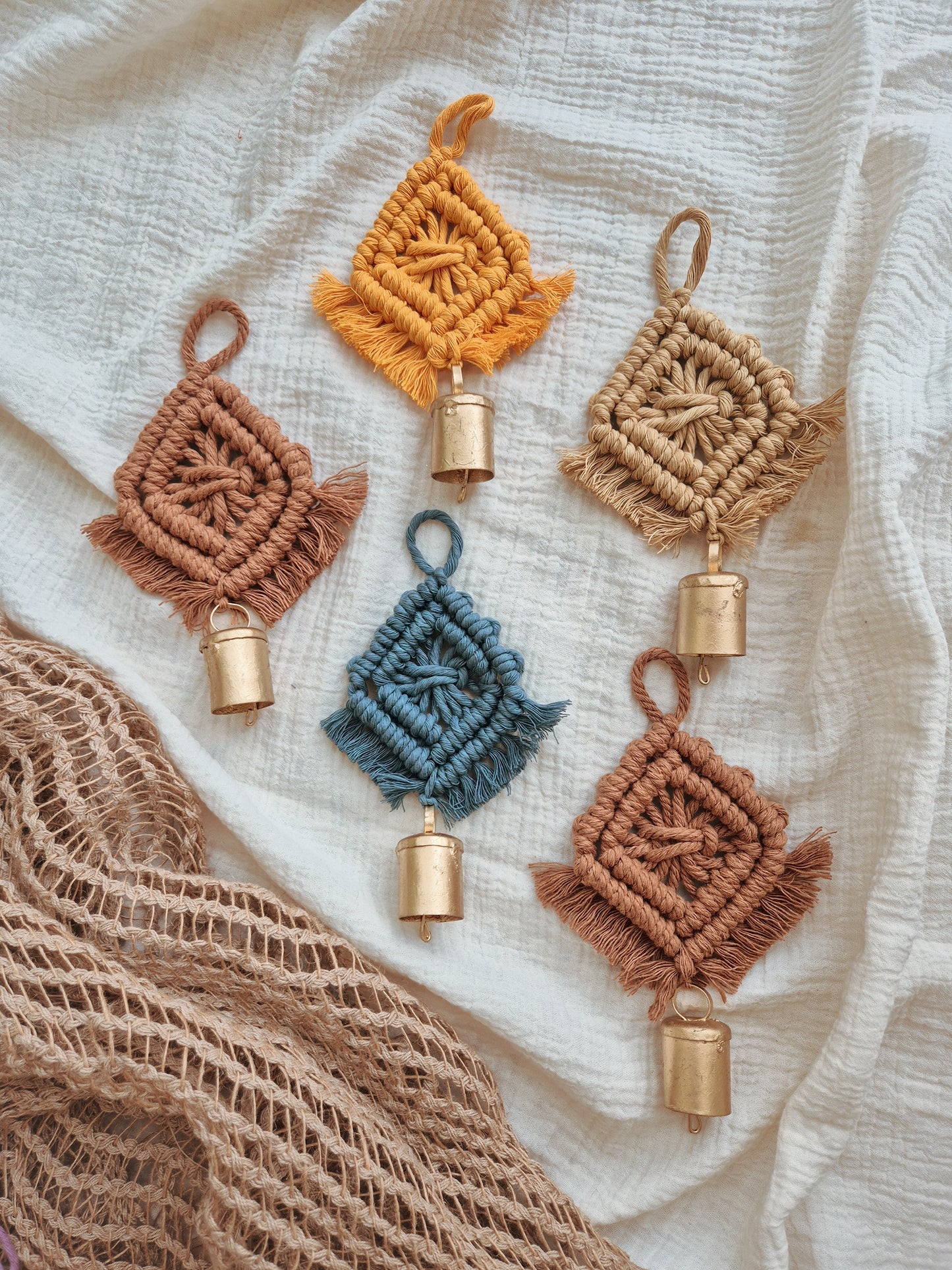 Mini cowbell cute car charm