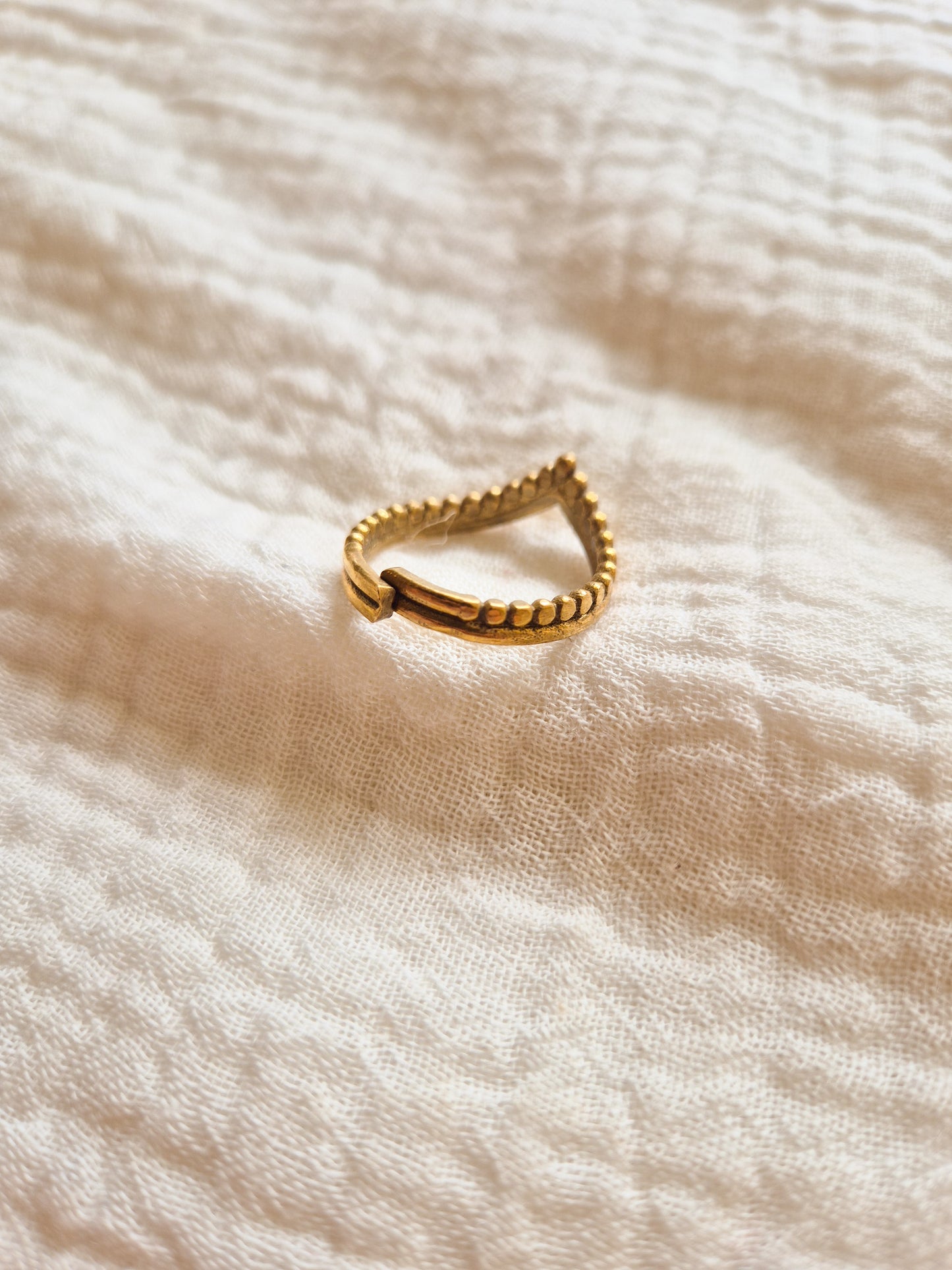 Meher Aura adjustable brass ring