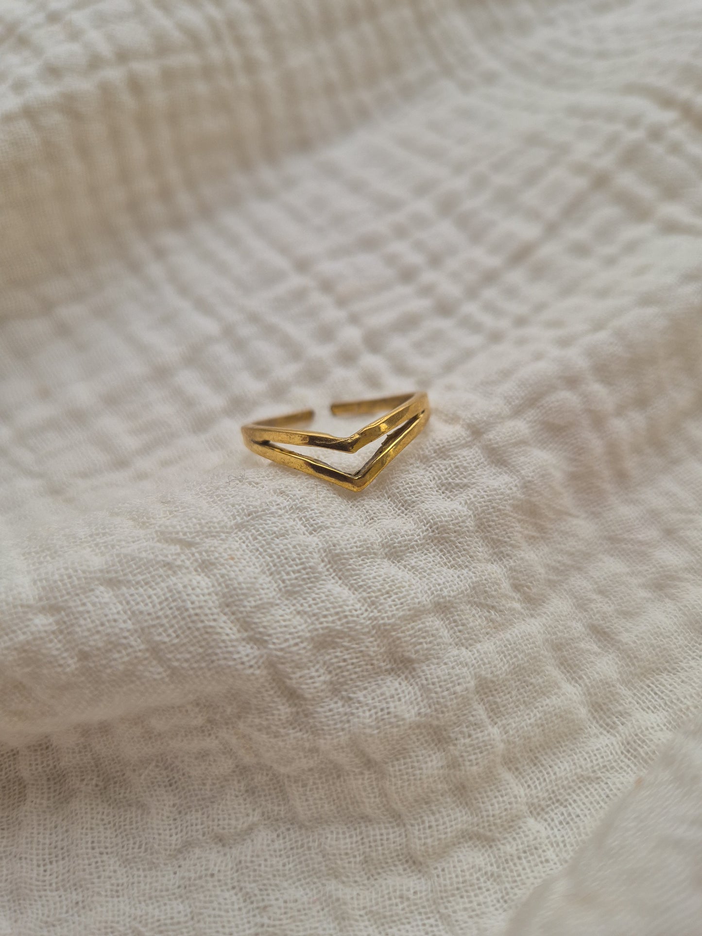 Aarya minimal brass ring