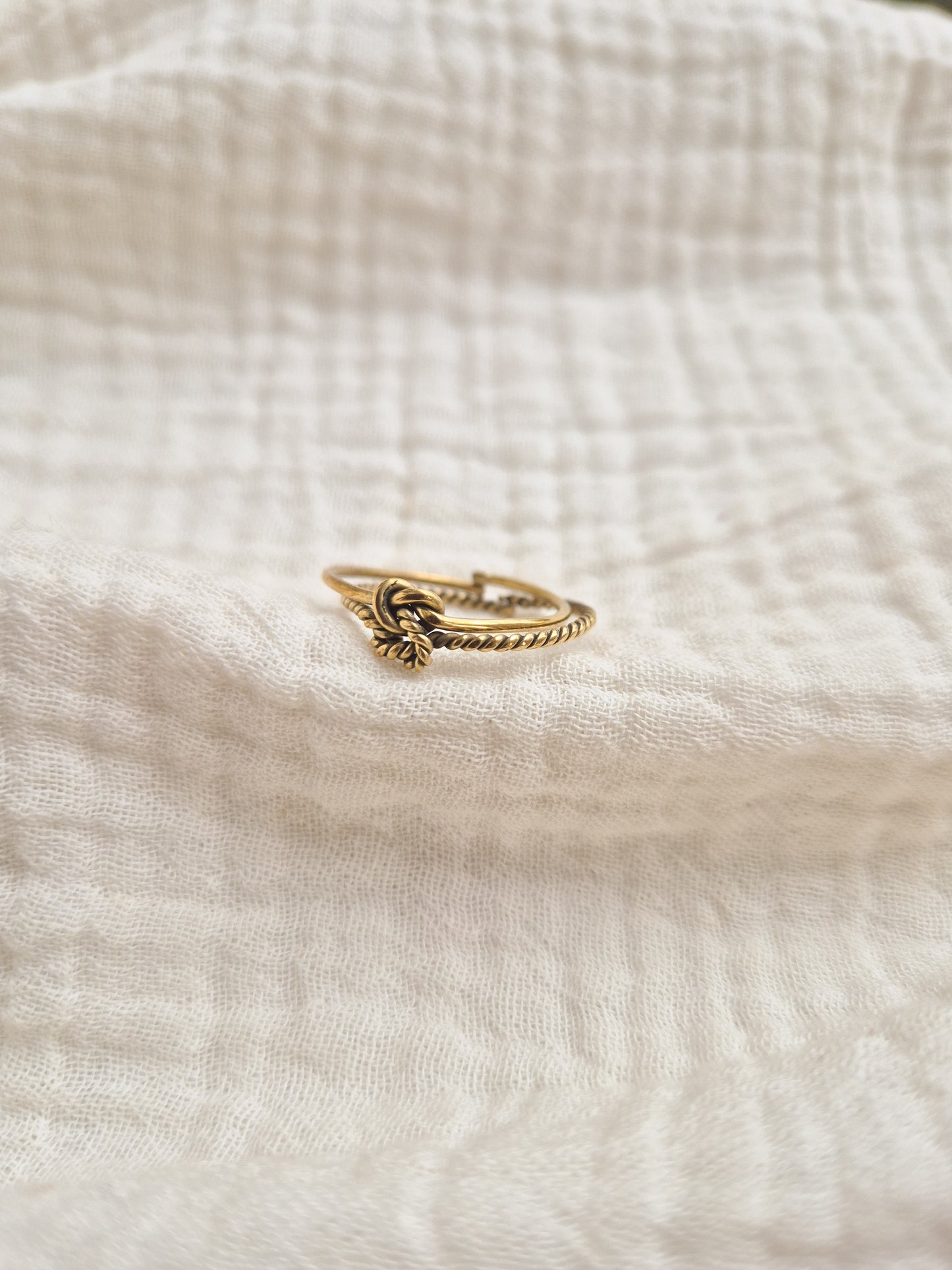 Bandhan adjustable brass ring