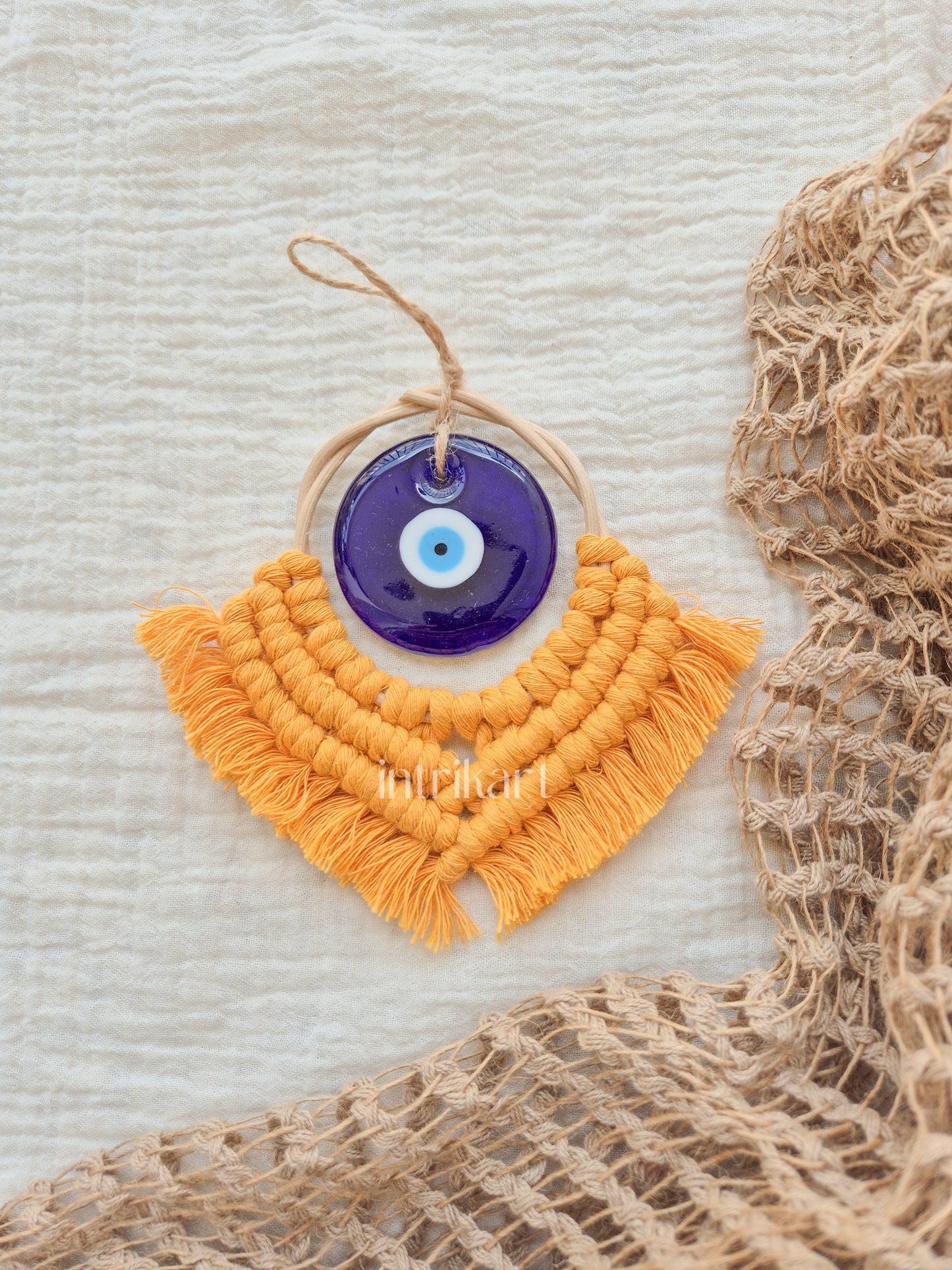 Classic evil eye car charm