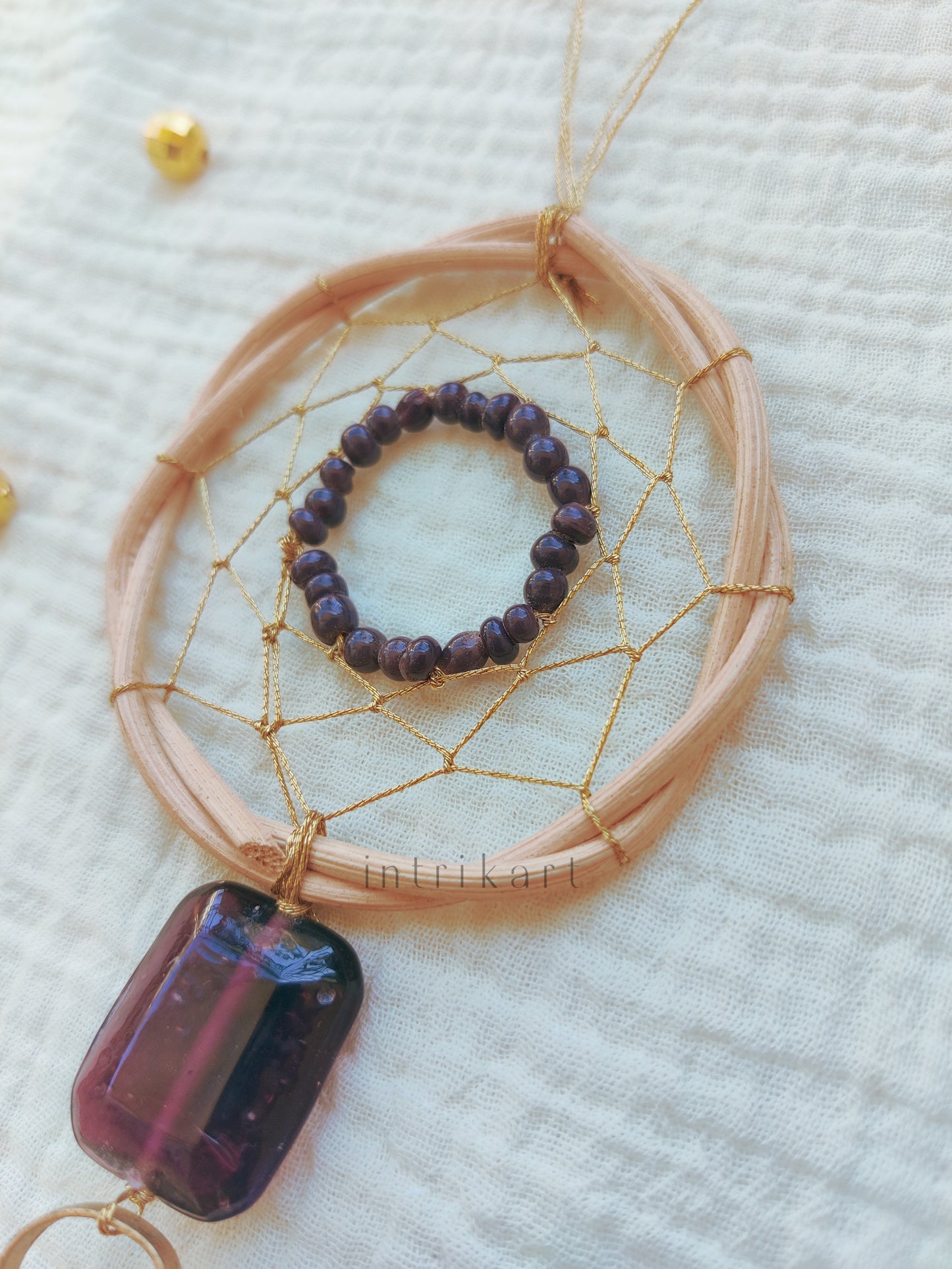 Dark purple mini dreamcatcher