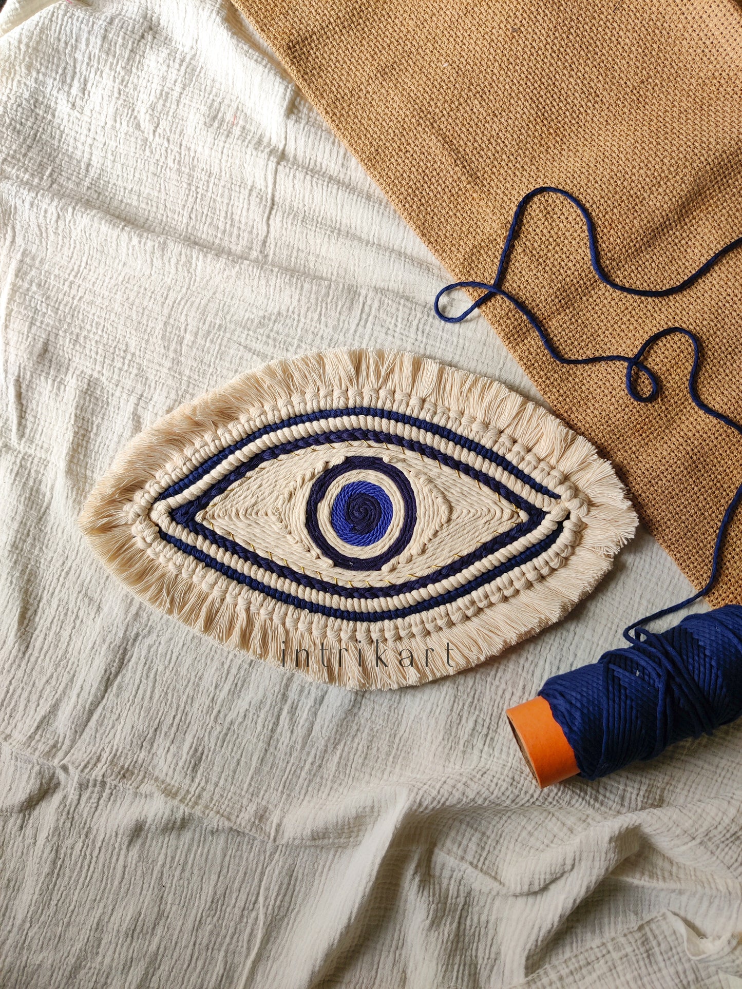 The Third- evil eye macrame wall hanging