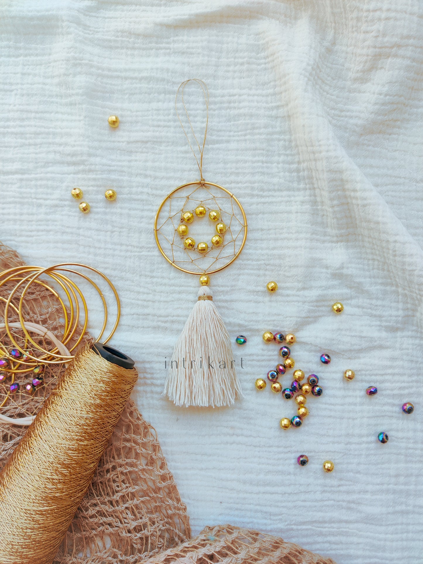 Offwhite gold mini dreamcatcher