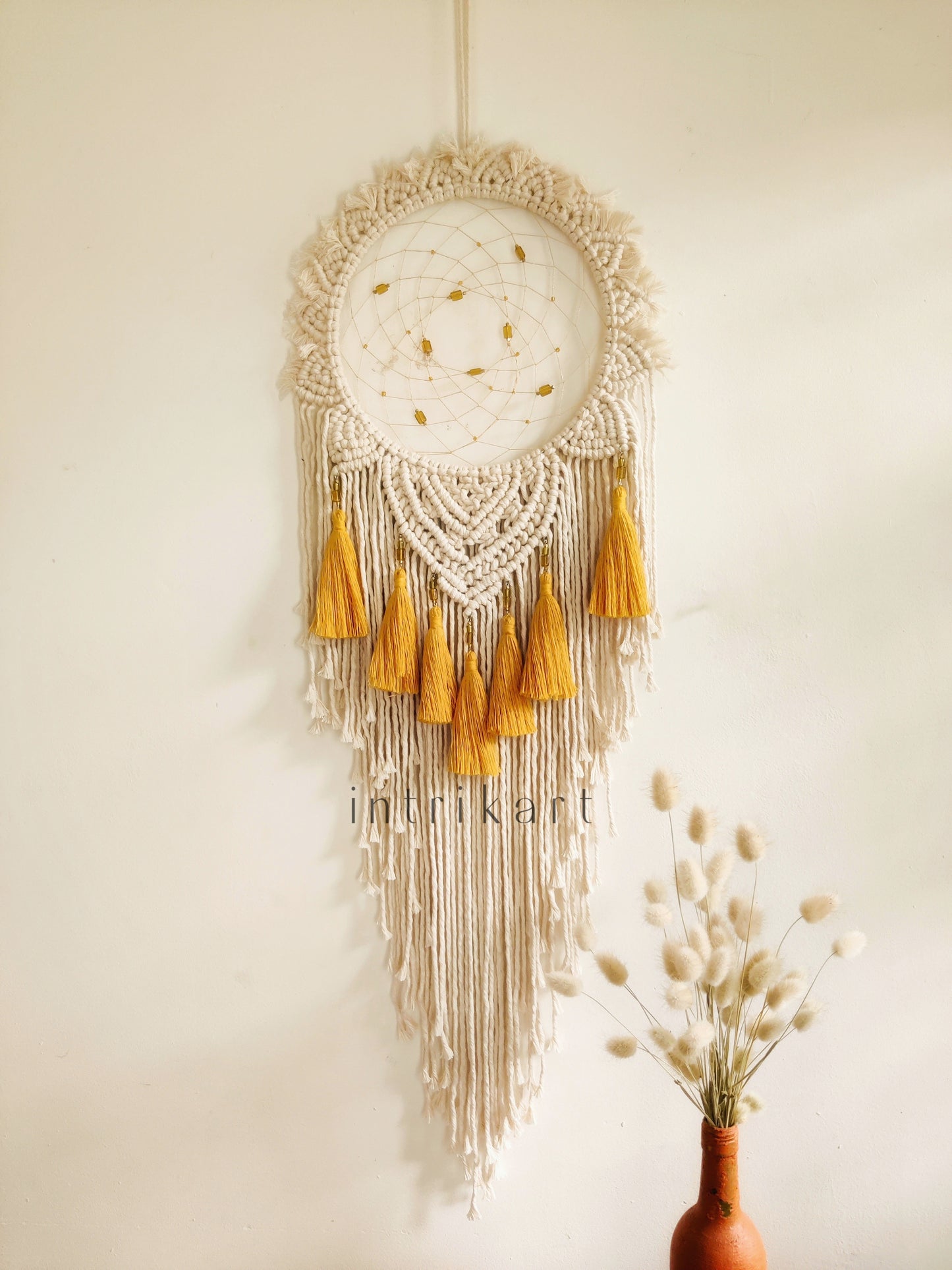 Offwhite macrame dreamcatcher