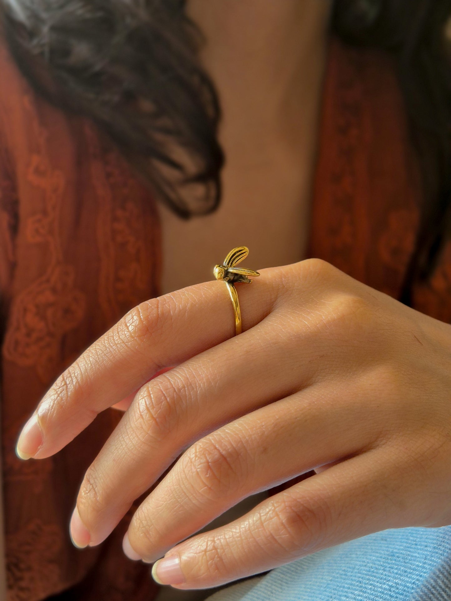 Buzz bee adjustable brass ring