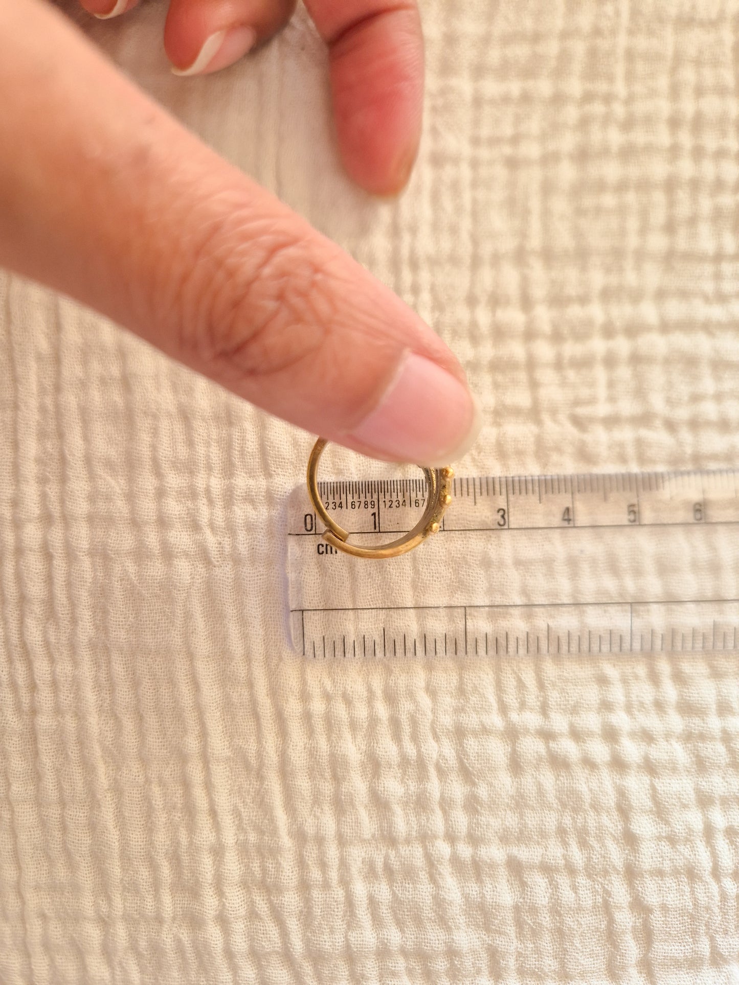 Divine Aura Adjustable brass ring