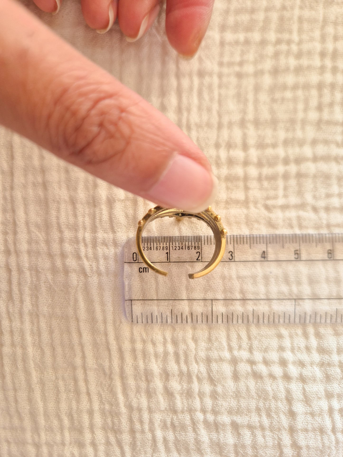 Divine Aura Adjustable brass ring