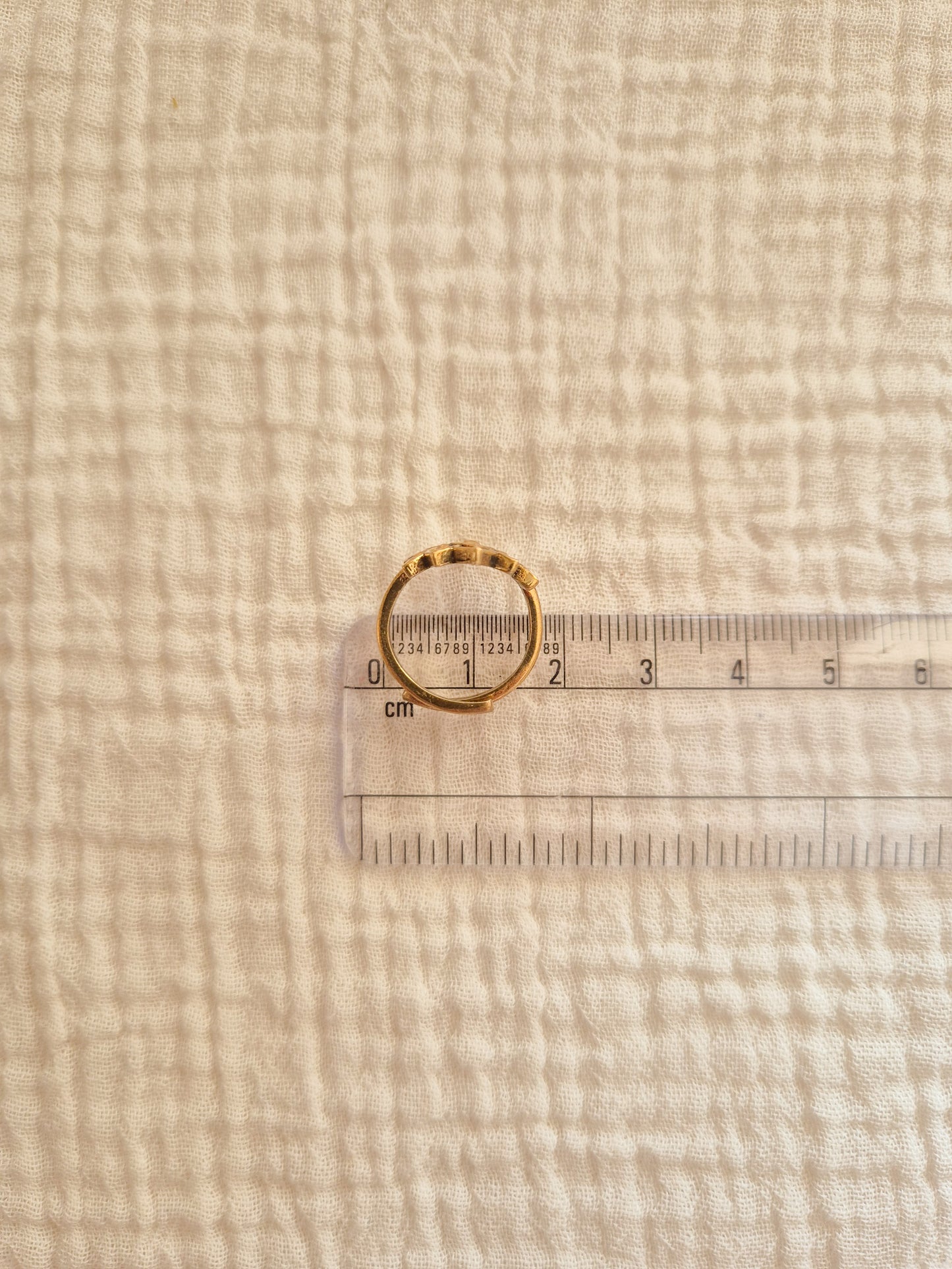 The lotus adjustable brass ring