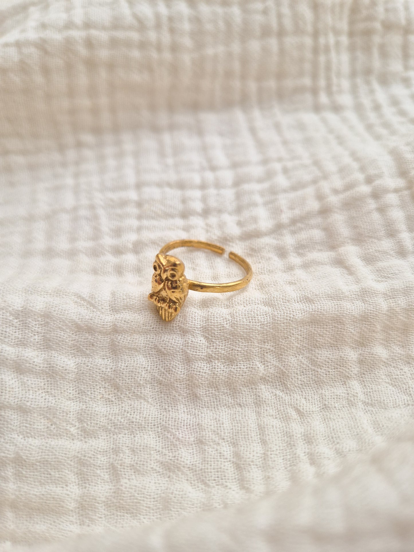 Ullu Owl brass ring