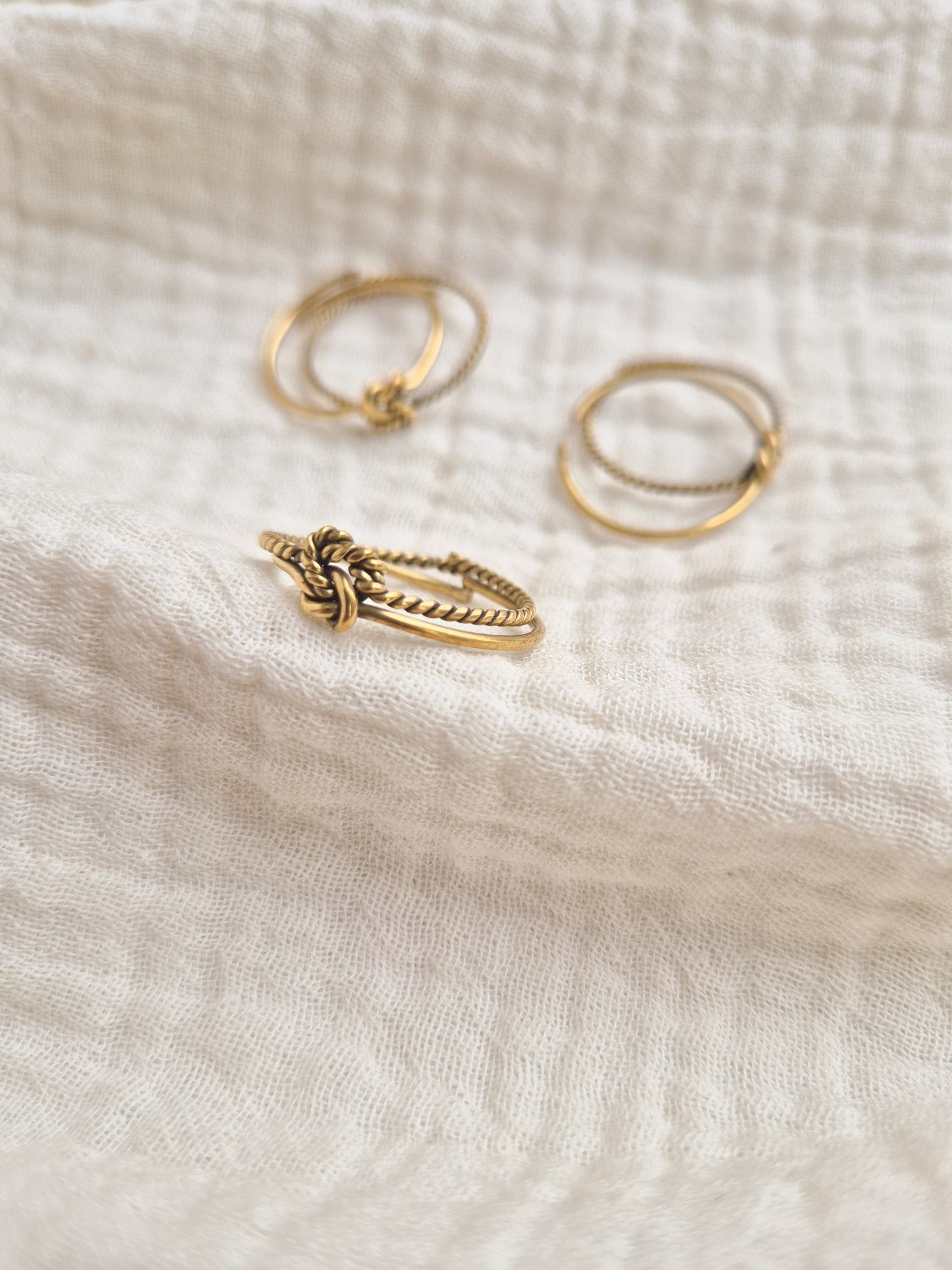 Bandhan adjustable brass ring
