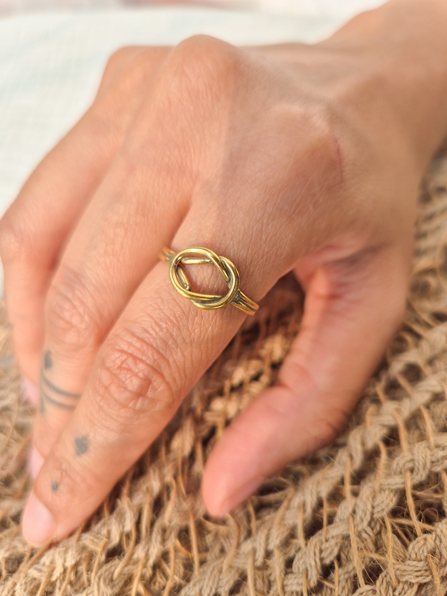 Anant infinity brass ring