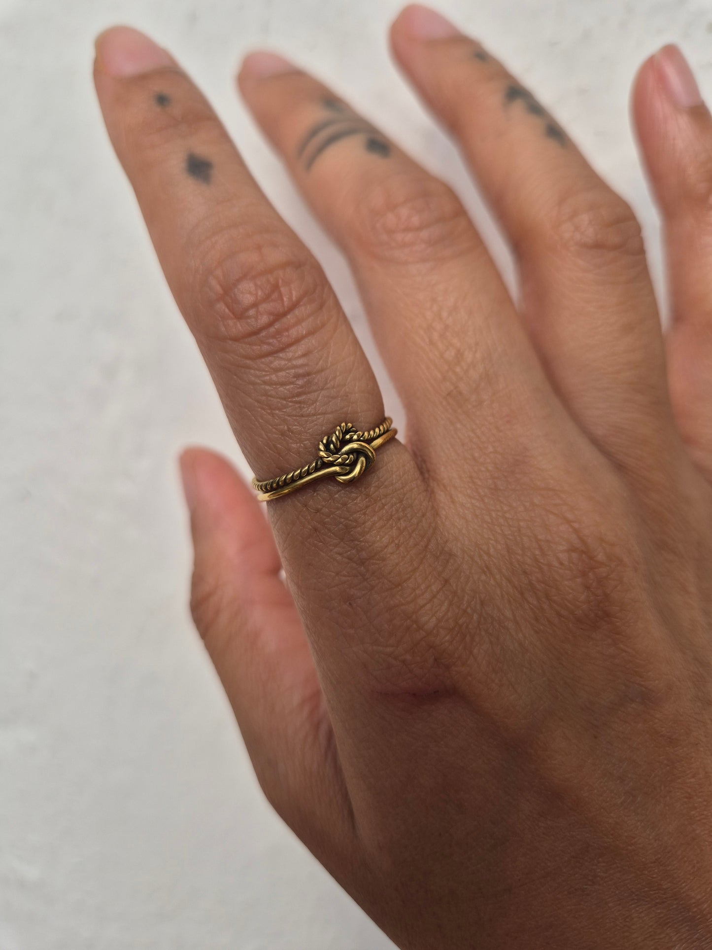 Bandhan adjustable brass ring