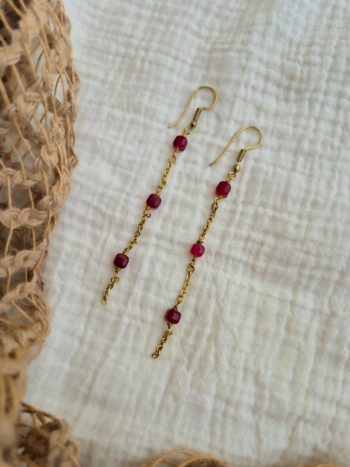 Rubi Dori brass earrings
