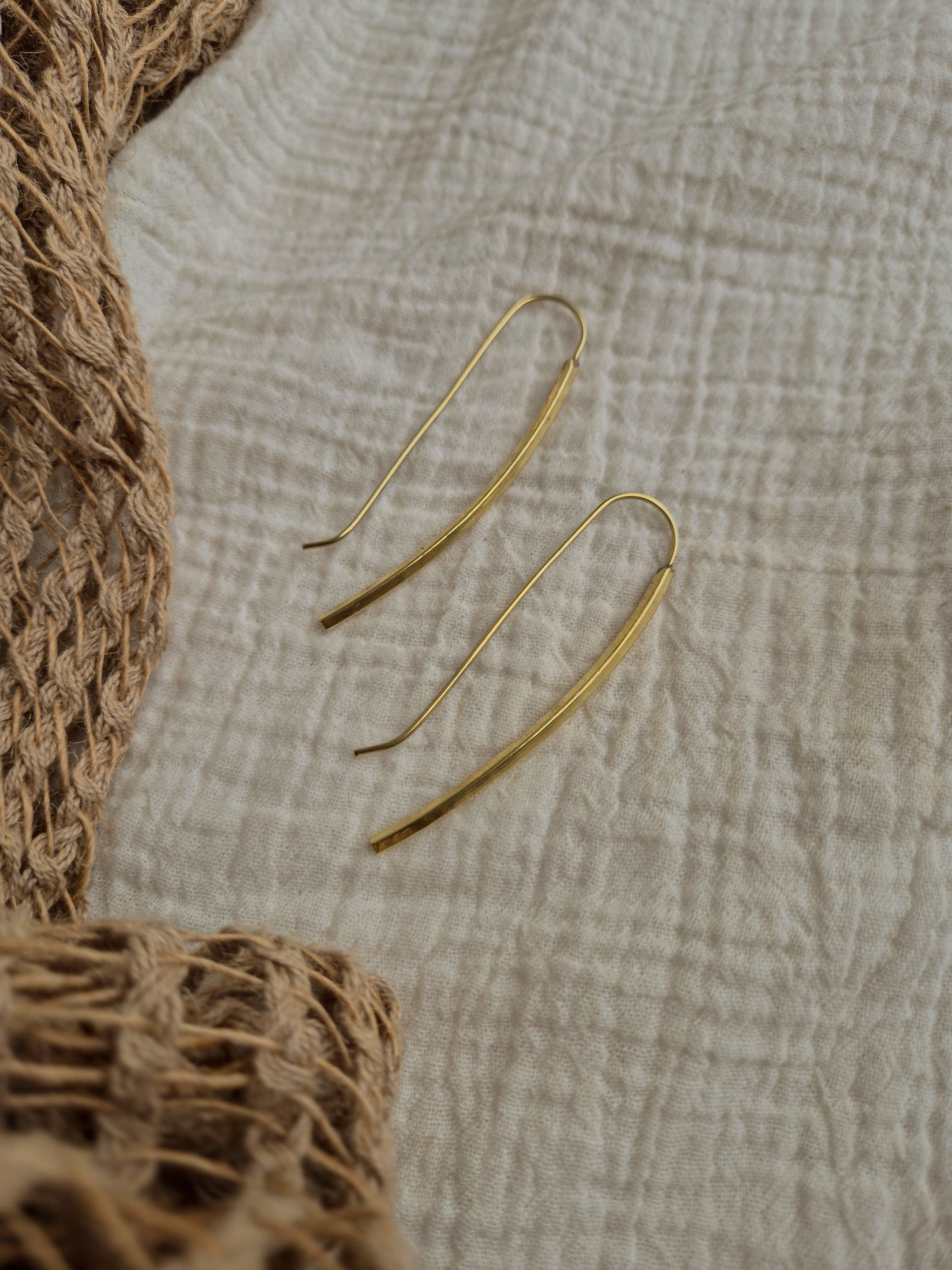 IRA minimal brass earrings