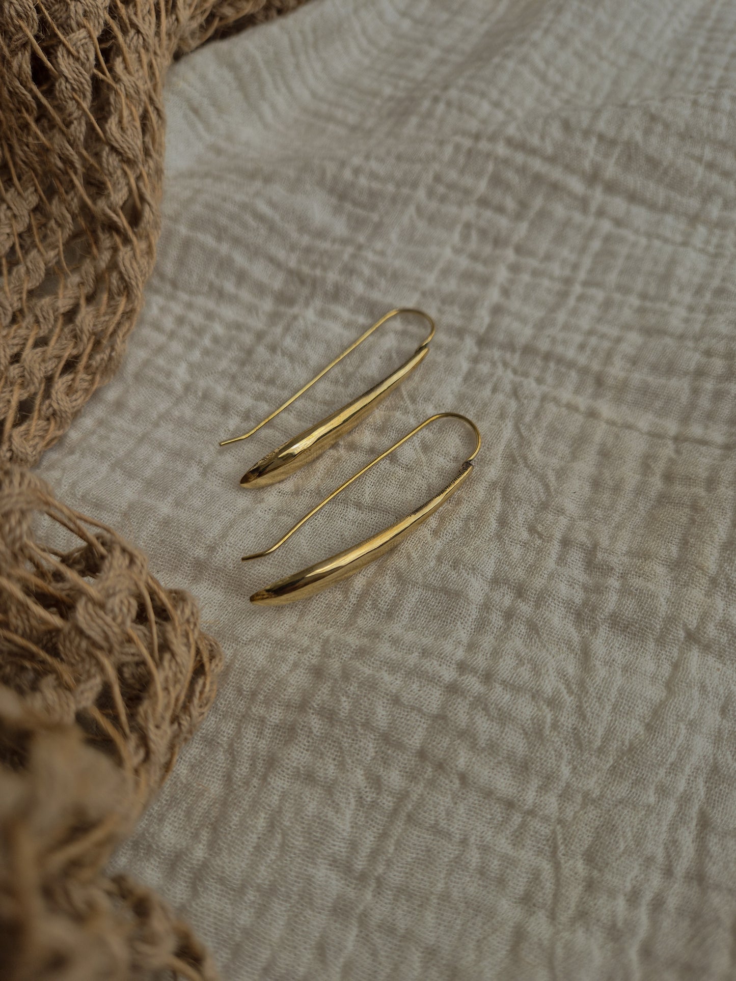 MORA drop brass earrings