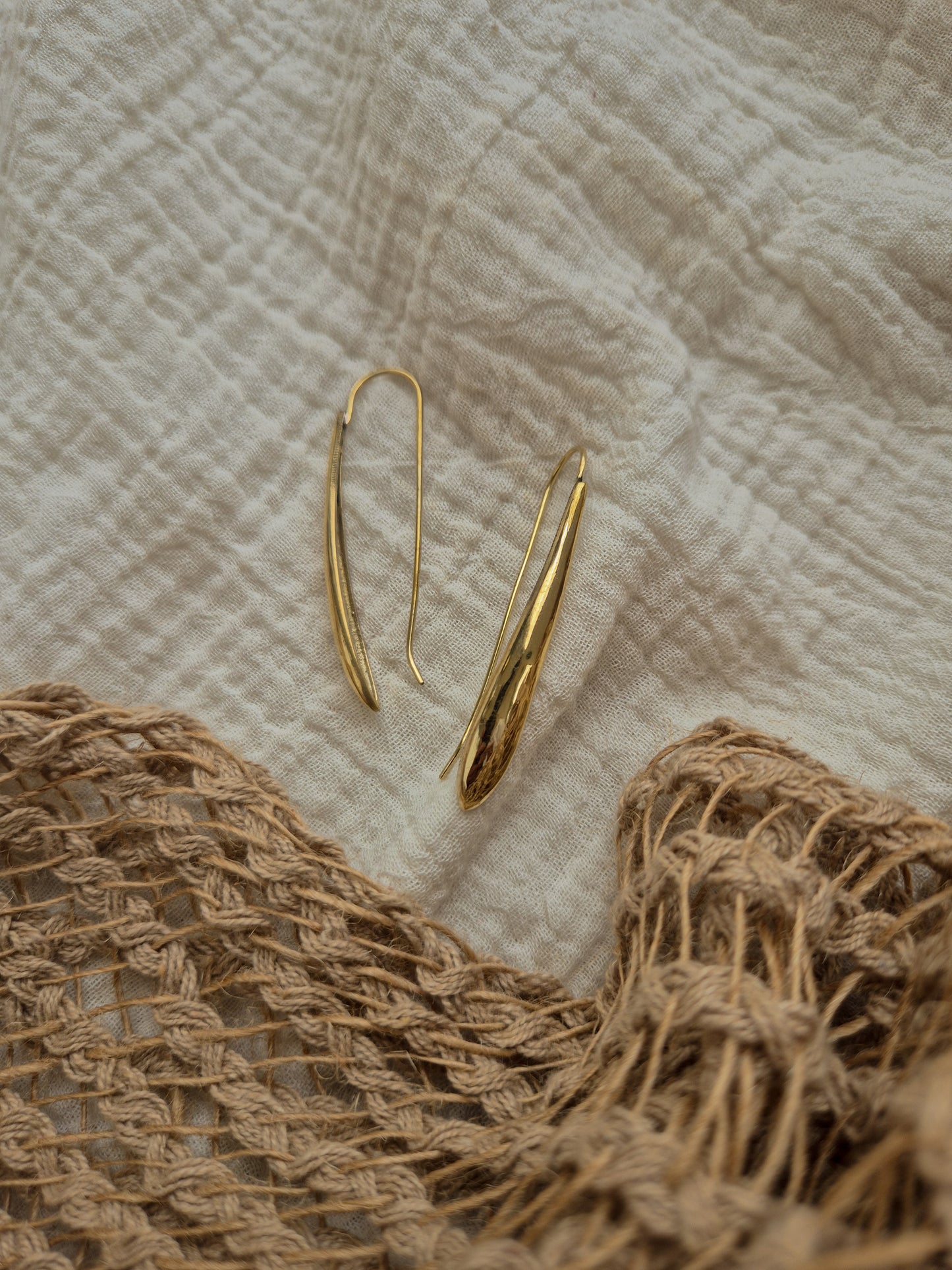 MORA drop brass earrings