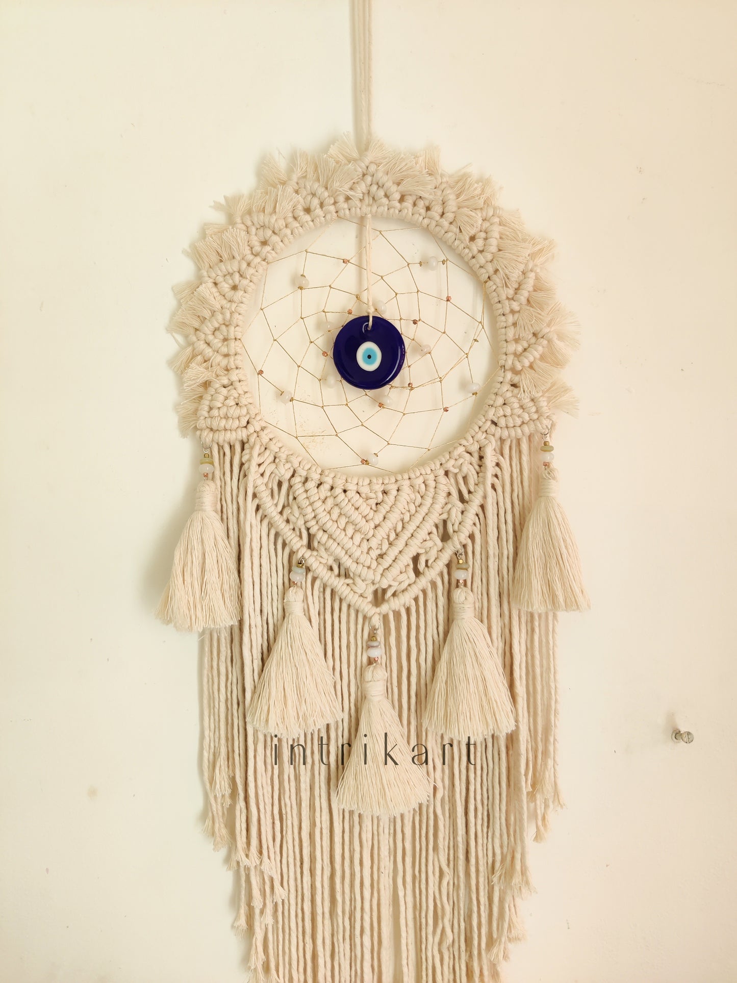Off white classic macrame dreamcatcher