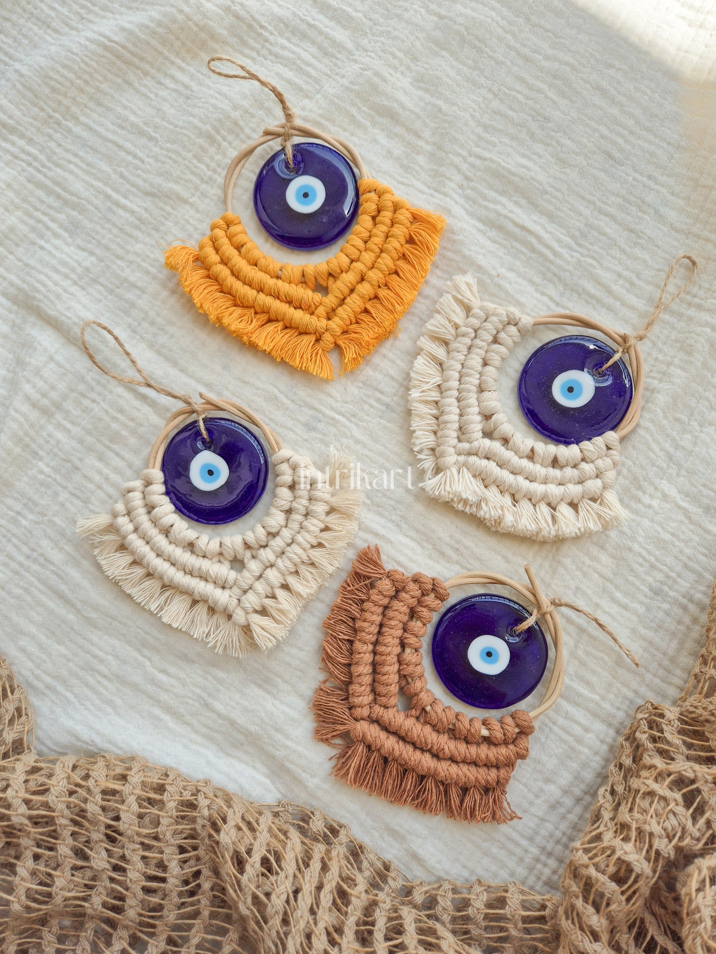 Classic evil eye car charm