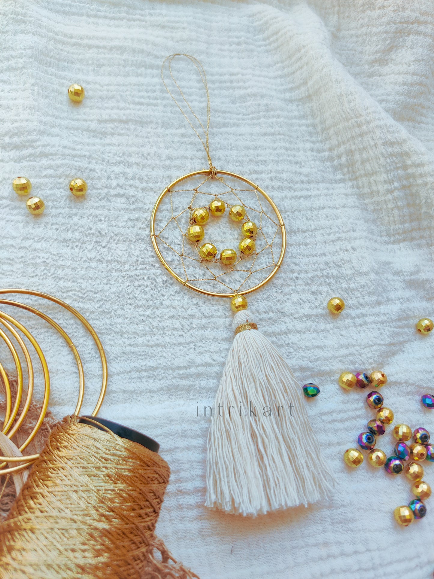 Offwhite gold mini dreamcatcher