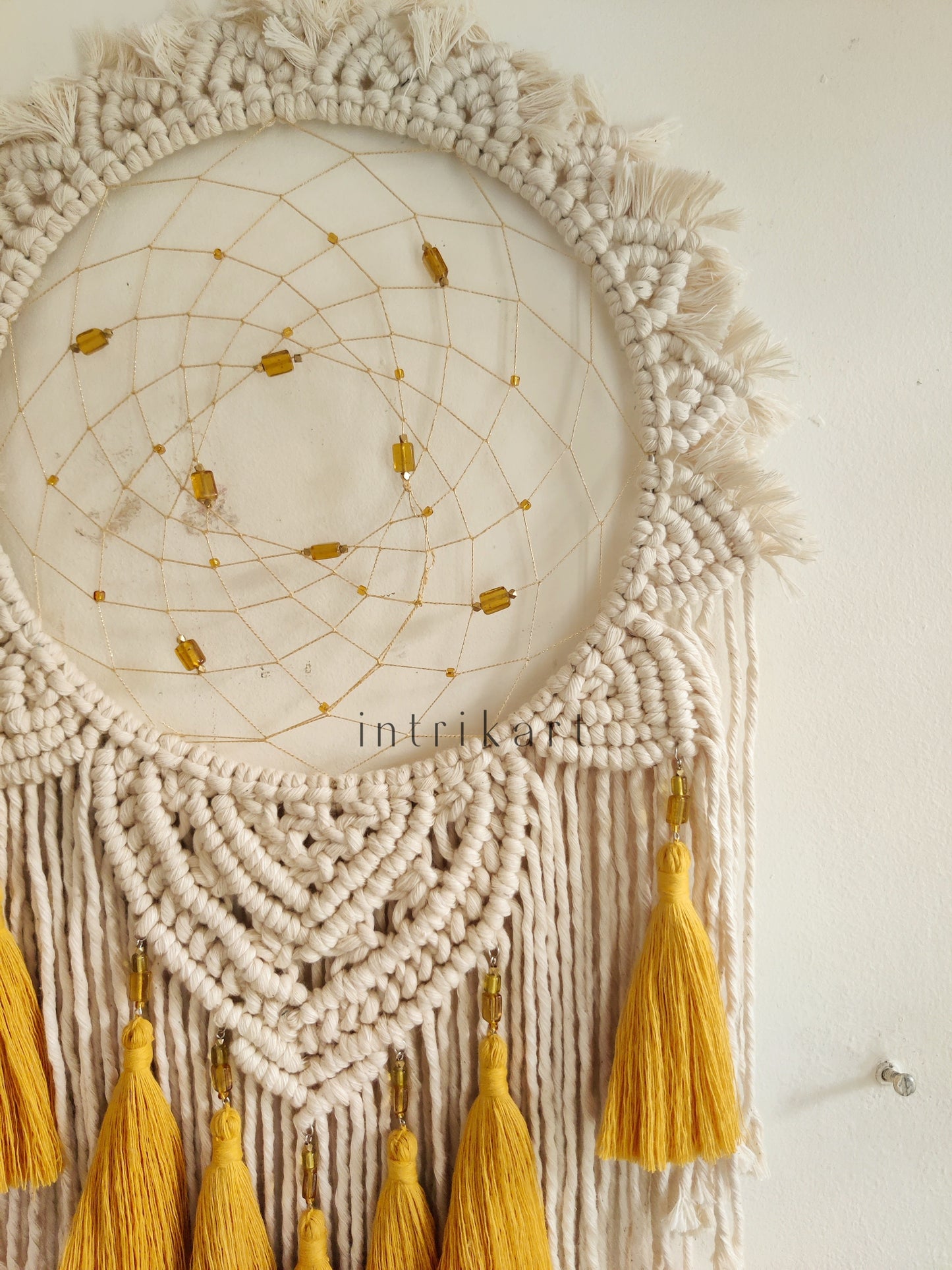 Offwhite macrame dreamcatcher