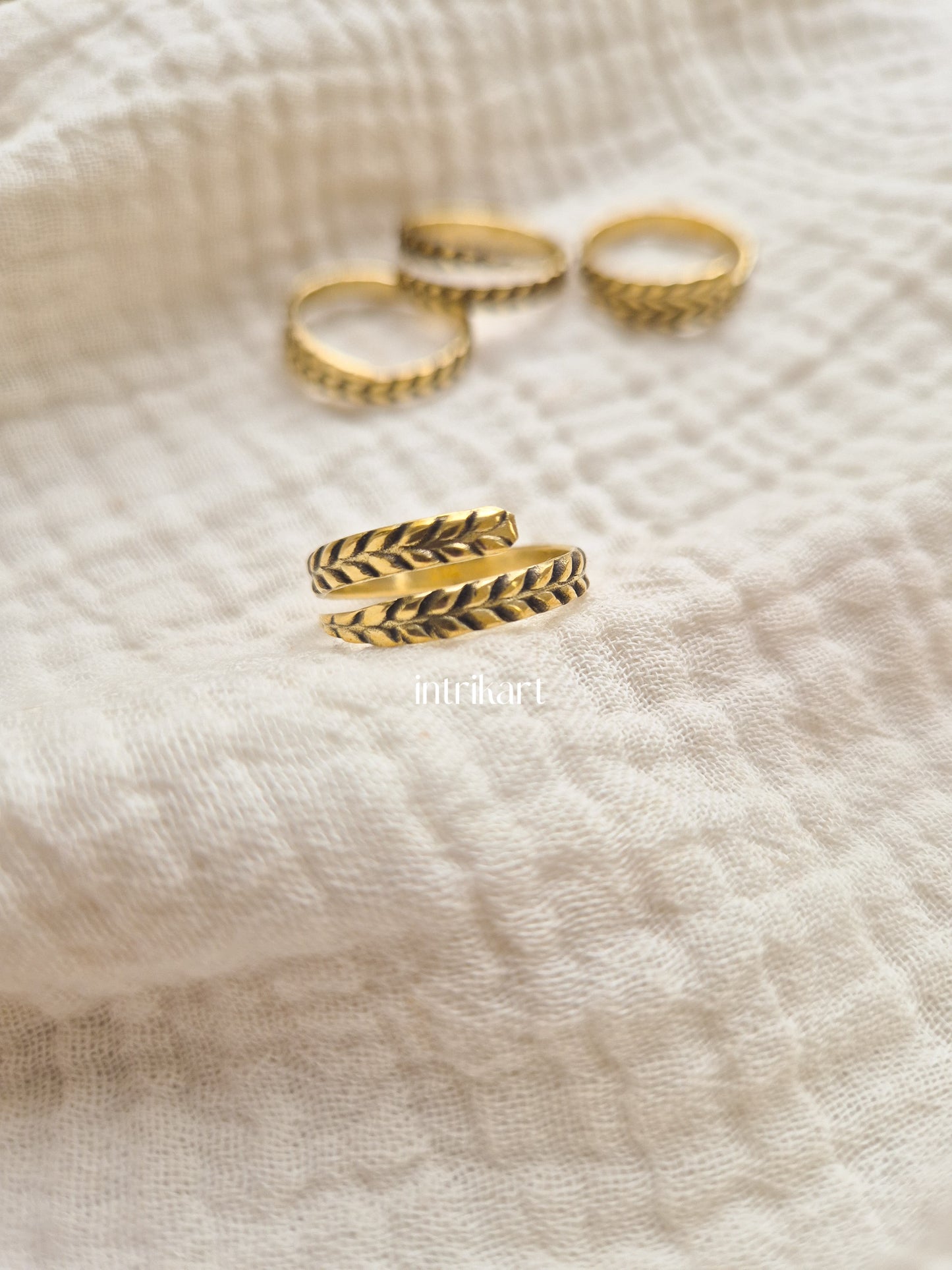 Aarna wrap brass ring
