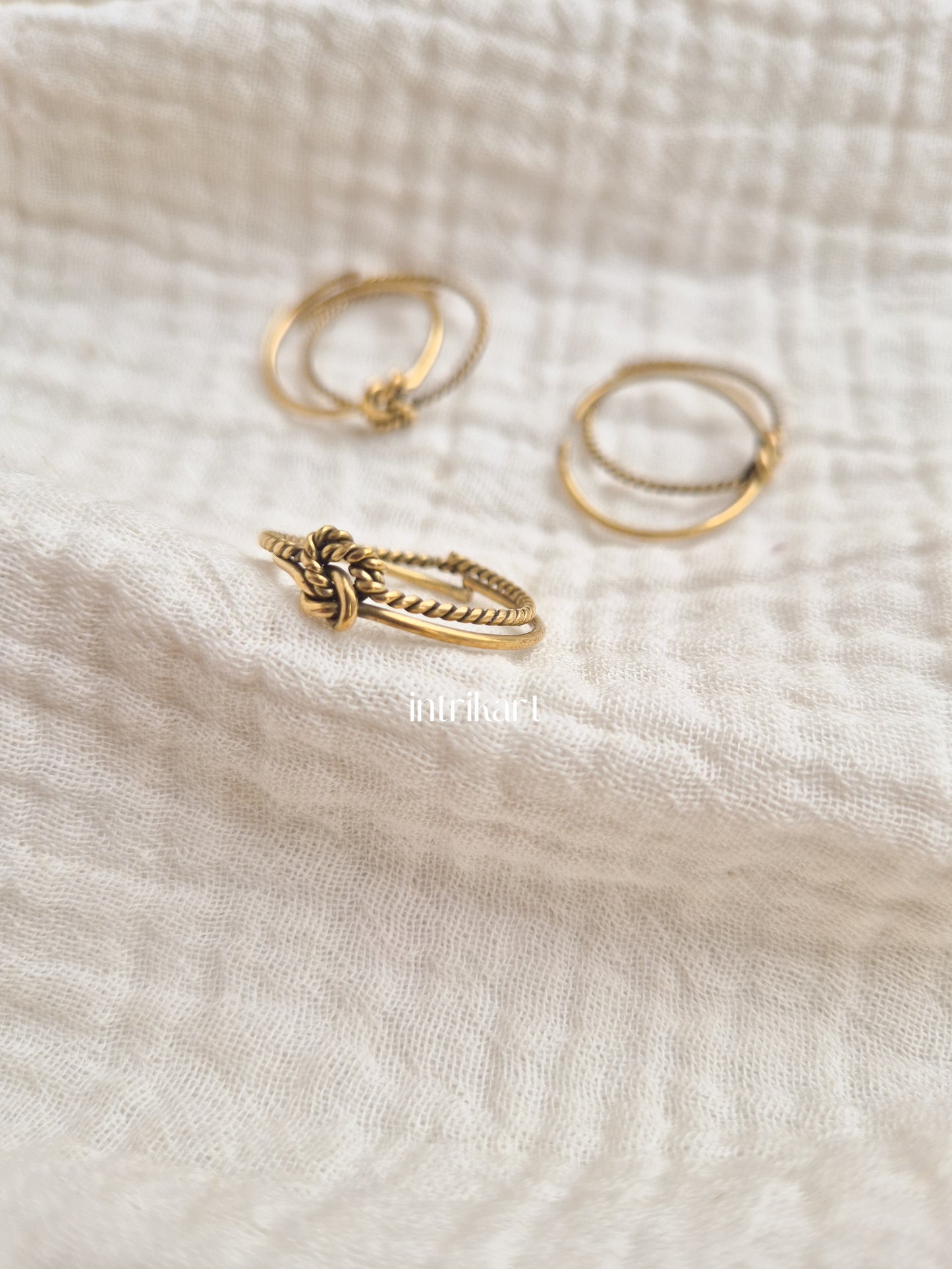 Bandhan adjustable brass ring
