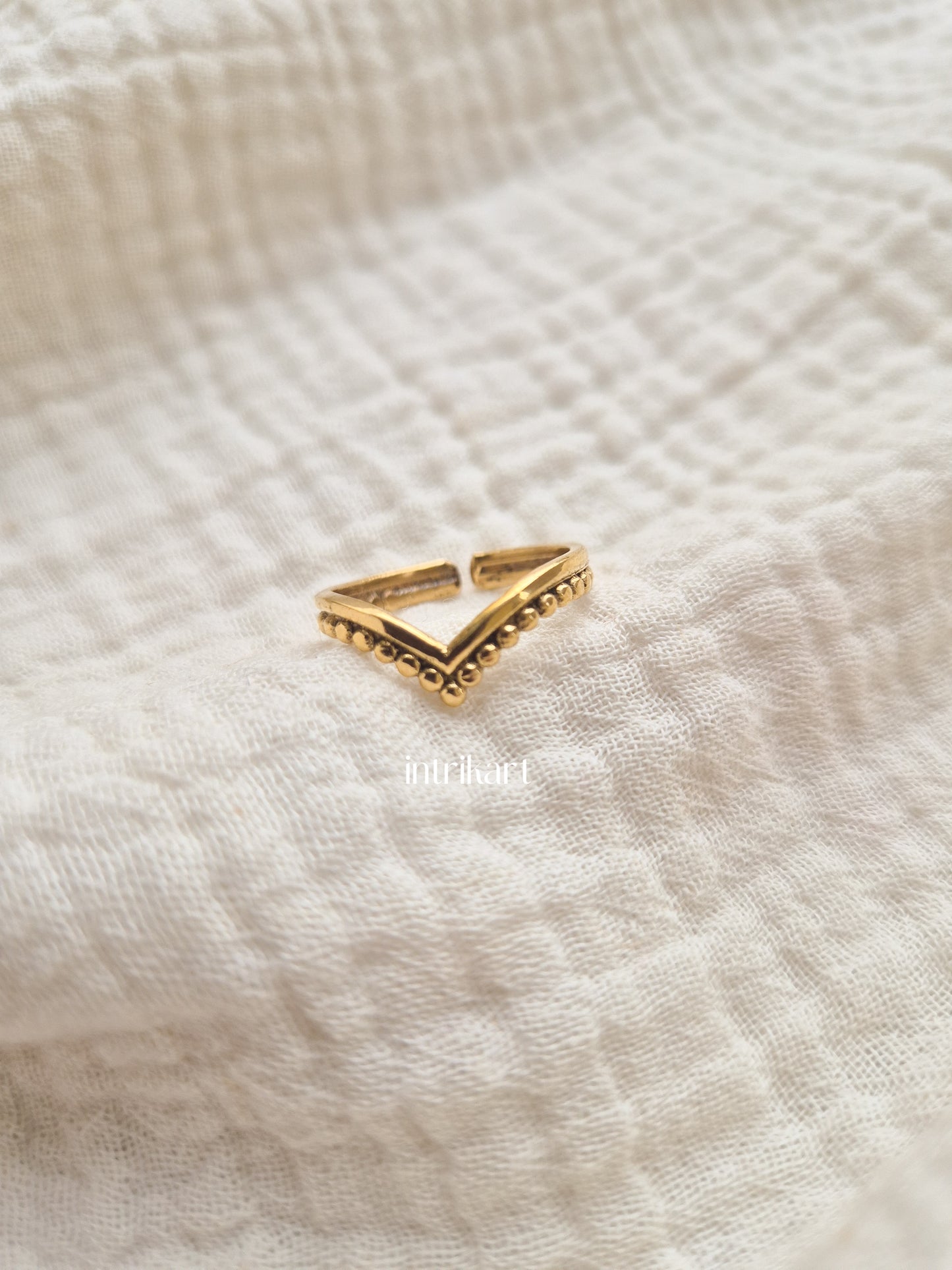 Meher Aura adjustable brass ring
