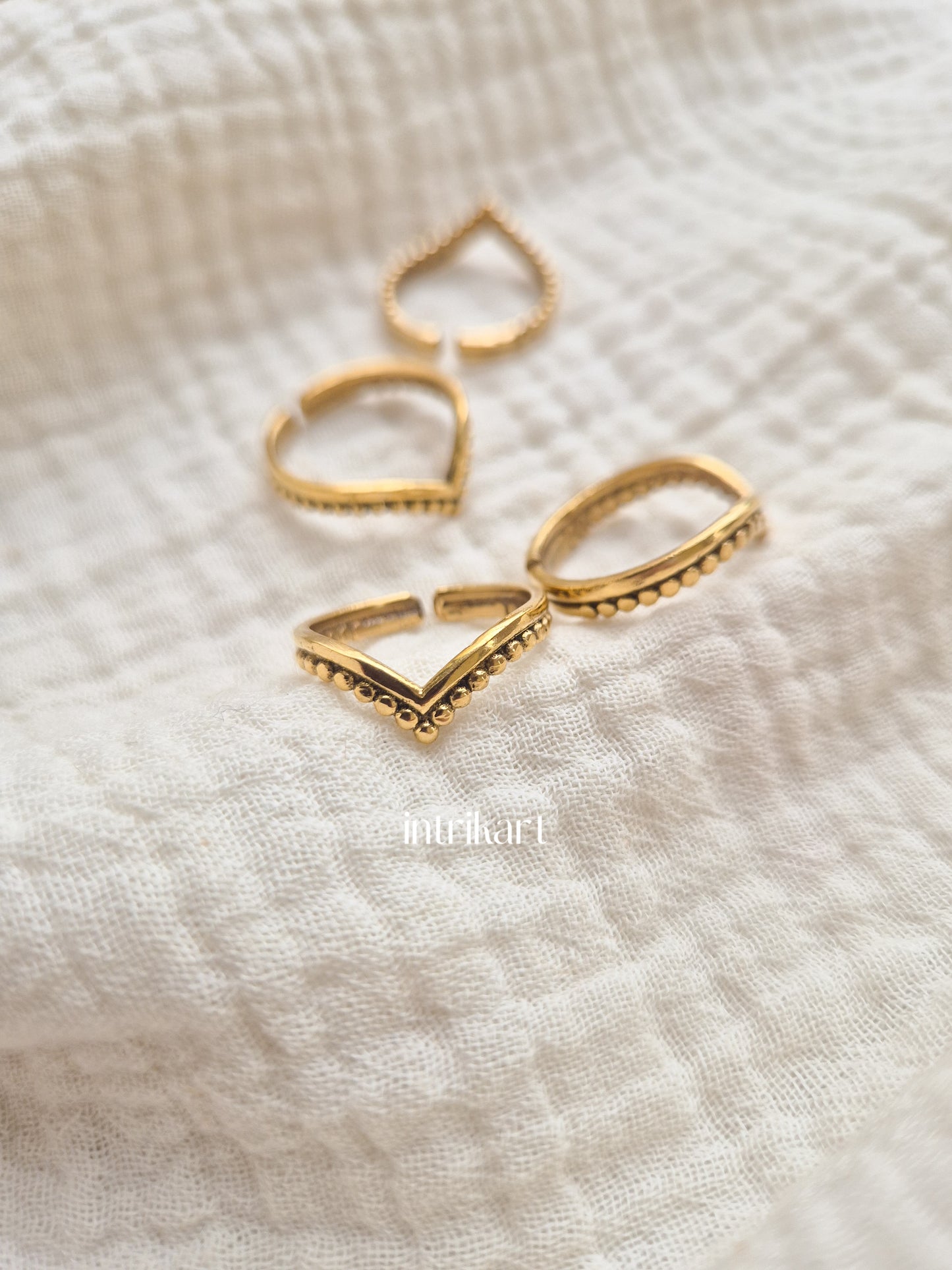 Meher Aura adjustable brass ring