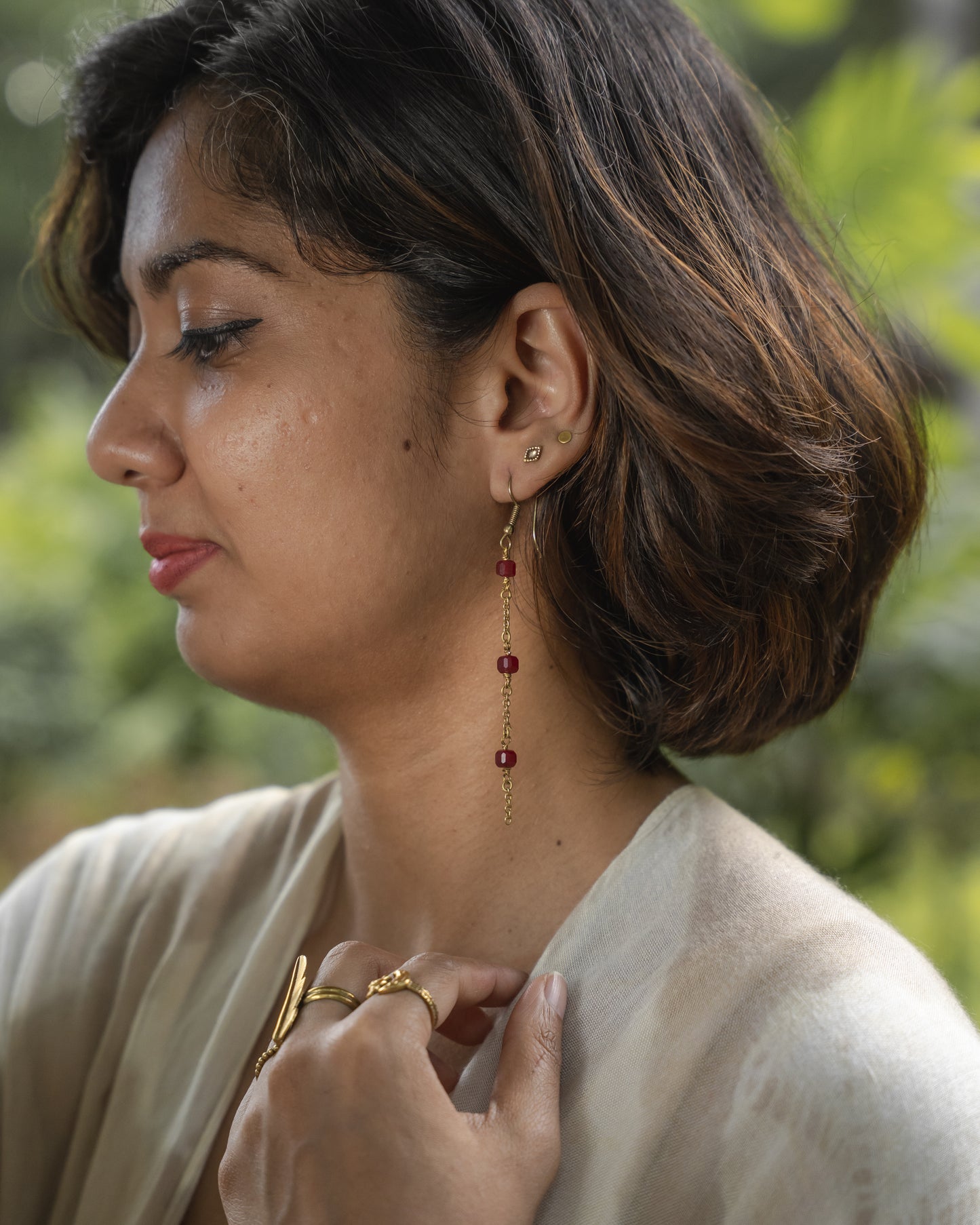 Rubi Dori brass earrings