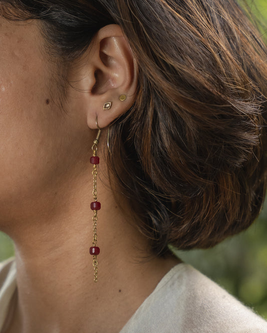 Rubi Dori brass earrings