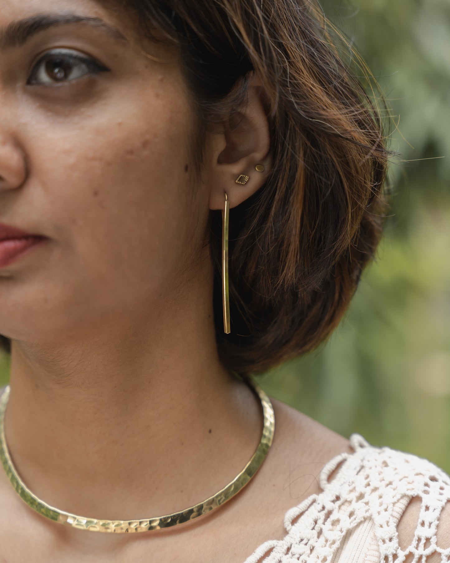 IRA minimal brass earrings