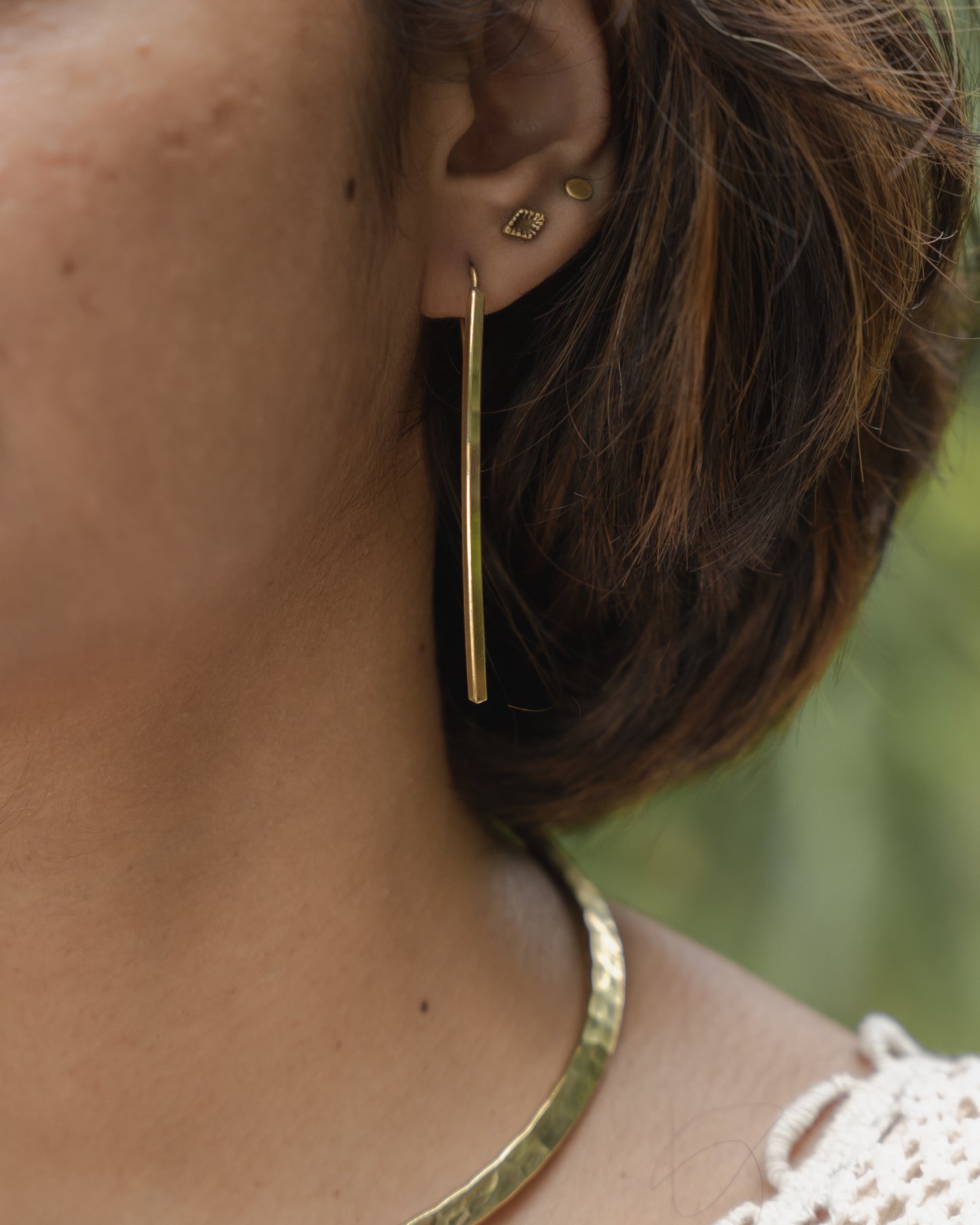 IRA minimal brass earrings